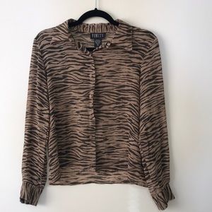 Finity Animal Print Button Down